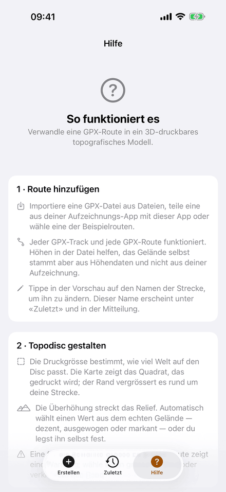 In-app help. (German)